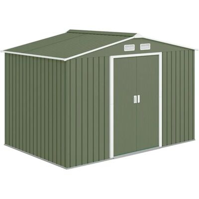 Cobertizo de jardín Outsunny 277x195x192 cm - Almacenamiento en acero Cobertizo de jardín Outsunny 277x195x192 cm - Almacenamiento en acero
