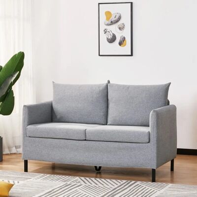 Sofá de 2 Plazas Homcom - Estilo Nórdico - 130x67x76.5cm Sofá de 2 Plazas Homcom - Estilo Nórdico - 130x67x76.5cm