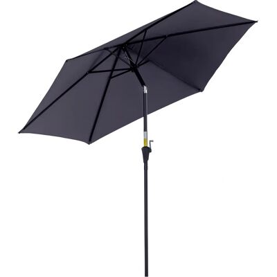 Outsunny Cinza Guarda-Sol de Jardim - 260/270cm Ajustável UV Outsunny Cinza Guarda-Sol de Jardim - 260/270cm Ajustável UV