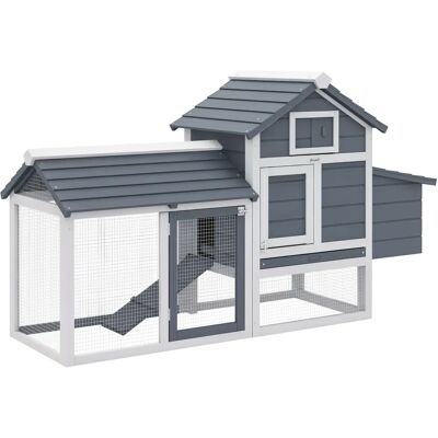 Gallinero de Madera PawHut para 2-3 Gallinas con Casa Elevada y Nido - Duradero y Fácil de Limpiar Gallinero de Madera PawHut para 2-3 Gallinas con Casa Elevada y Nido - Duradero y Fácil de Limpiar