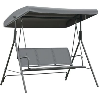 Columpio de Jardín Outsunny con Toldo Ajustable - Para 3 Personas Columpio de Jardín Outsunny con Toldo Ajustable - Para 3 Personas