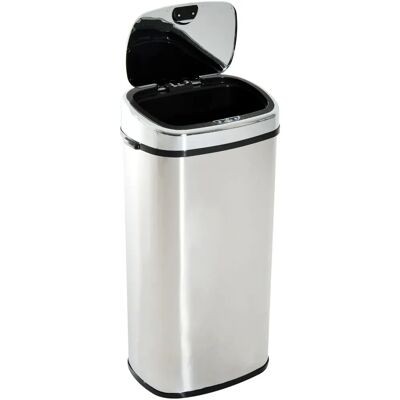 Homcom Cubo de Basura de Acero Inoxidable 68L - Sensor Automático y Manual Homcom Cubo de Basura de Acero Inoxidable 68L - Sensor Automático y Manual