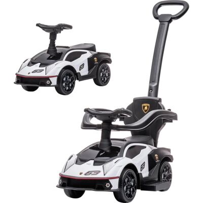 AIYAPLAY Lamborghini 2 en 1 Coche y Correpasillos - Blanco y Negro AIYAPLAY Lamborghini 2 en 1 Coche y Correpasillos - Blanco y Negro