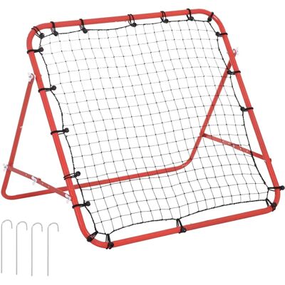 Homcom Red de Béisbol Red de Rebote Marco Metálico Ajustable 20 Cuerdas Elásticas - Equipo Deportivo Homcom Red de Béisbol Red de Rebote Marco Metálico Ajustable 20 Cuerdas Elásticas - Equipo Deportivo