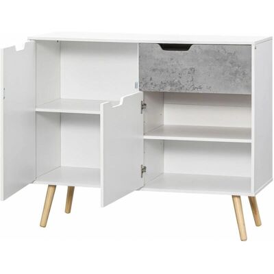 Aparador Modern Blanco Homcom 98x39x81.5 cm Aparador Modern Blanco Homcom 98x39x81.5 cm