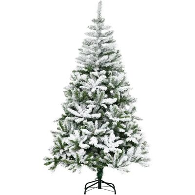 Árbol de Navidad Artificial Homcom 180 cm - Nieve, Ignífugo, 750 Ramas Árbol de Navidad Artificial Homcom 180 cm - Nieve, Ignífugo, 750 Ramas