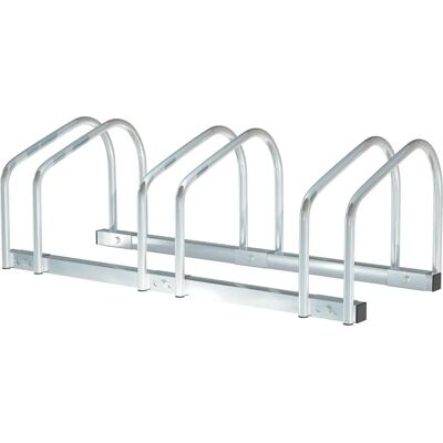 Homcom Soporte de Estacionamiento para Bicicletas - 3 Bicicletas, Acero, Interior/Exterior Homcom Soporte de Estacionamiento para Bicicletas - 3 Bicicletas, Acero, Interior/Exterior