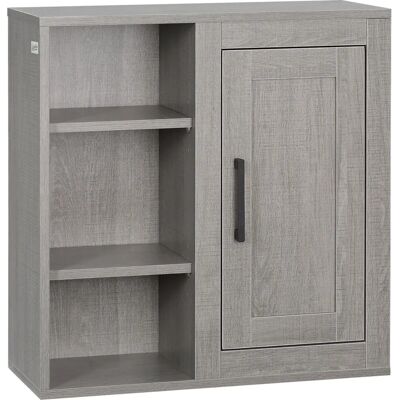 Armario de Baño de Pared Kleankin con 3 Estantes y Puerta - 48x20x50 cm Armario de Baño de Pared Kleankin con 3 Estantes y Puerta - 48x20x50 cm
