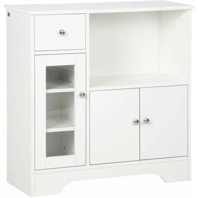 Aparador de cocina moderno Homcom con puerta de vidrio - 80x30x82cm Aparador de cocina moderno Homcom con puerta de vidrio - 80x30x82cm