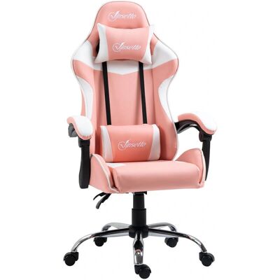 Silla gamer rosa Vinsetto - Ergonómica, Ajustable y Reclinable - 135° - Soporta 120kg Silla gamer rosa Vinsetto - Ergonómica, Ajustable y Reclinable - 135° - Soporta 120kg