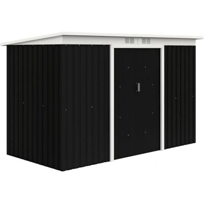 Cobertizo de jardín Outsunny 280x130x172 cm - Almacenamiento metálico con ventilación Cobertizo de jardín Outsunny 280x130x172 cm - Almacenamiento metálico con ventilación