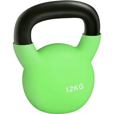 Kettlebell Homcom de 12 kg Verde - Equipo de Entrenamiento de Fuerza Kettlebell Homcom de 12 kg Verde - Equipo de Entrenamiento de Fuerza