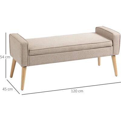 Homcom Banco de Almacenamiento con Tapa - Beige - Banco de Almacenaje Homcom Banco de Almacenamiento con Tapa - Beige - Banco de Almacenaje