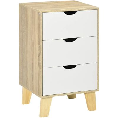 Homcom Cajonera - 3 Cajones Grandes - Diseño Moderno en Madera Homcom Cajonera - 3 Cajones Grandes - Diseño Moderno en Madera
