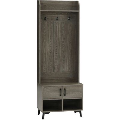 HOMCOM Perchero entrada con zapatero - 60x34x170cm HOMCOM Perchero entrada con zapatero - 60x34x170cm