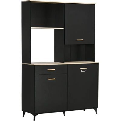 Homcom Armario de Cocina Moderno con Cajón y Estantes - 119x41x180cm Homcom Armario de Cocina Moderno con Cajón y Estantes - 119x41x180cm