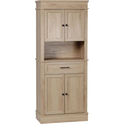 Homcom Armário de Cozinha - Carvalho - 74x39,5x183 cm Homcom Armário de Cozinha - Carvalho - 74x39,5x183 cm
