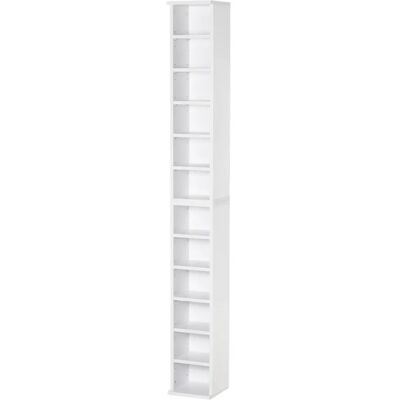 Estantería blanca HOMCOM para CD/DVD con 12 compartimentos - 204 CDs Estantería blanca HOMCOM para CD/DVD con 12 compartimentos - 204 CDs