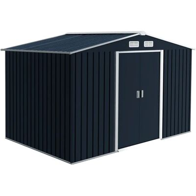 Caseta de jardín grande de Outsunny de acero galvanizado - Gris oscuro Caseta de jardín grande de Outsunny de acero galvanizado - Gris oscuro