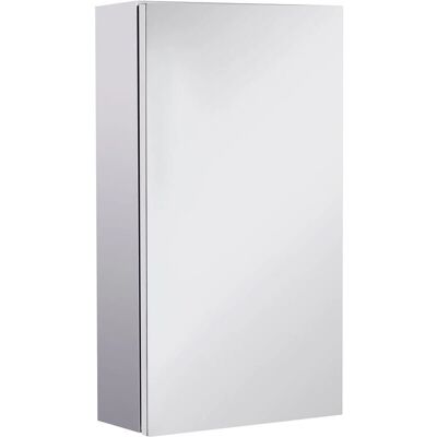 Armario de baño Homcom con espejo - 2 estantes - Acero - 55cm Armario de baño Homcom con espejo - 2 estantes - Acero - 55cm