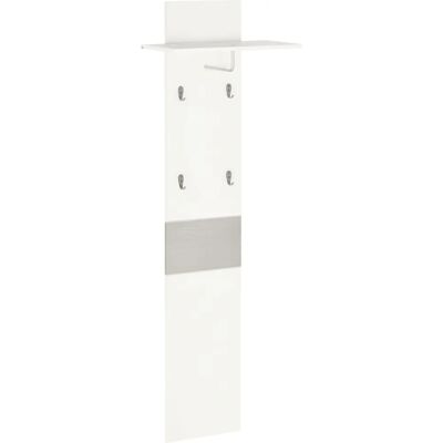 Homcom Perchero de Pared con Estante y 4 Ganchos - Moderno Blanco - Tipo de Pared Homcom Perchero de Pared con Estante y 4 Ganchos - Moderno Blanco - Tipo de Pared