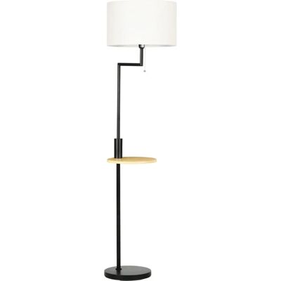 Lampe sur pied Homcom avec USB et étagère - Éclairage salon - Publicité Lampe sur pied Homcom avec USB et étagère - Éclairage salon - Publicité