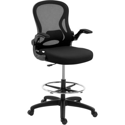 Silla de Oficina Ergonómica Vinsetto con Soporte Lumbar - Altura Ajustable, Malla Transpirable, Brazos Ahorradores de Espacio - Silla de Oficina Silla de Oficina Ergonómica Vinsetto con Soporte Lumbar - Altura Ajustable, Malla Transpirable, Brazos Ahorradores de Espacio - Silla de Oficina