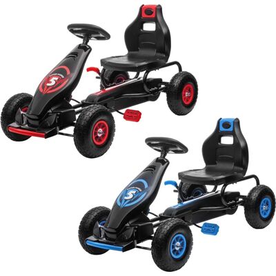 Homcom Go-Kart a Pedales para Niños con Asiento Ajustable y Neumáticos Inflables Homcom Go-Kart a Pedales para Niños con Asiento Ajustable y Neumáticos Inflables