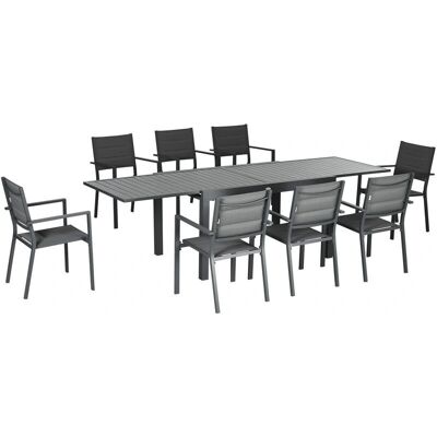 Conjunto de Muebles de Jardín Outsunny - 9 Piezas Mesa y Sillas Conjunto de Muebles de Jardín Outsunny - 9 Piezas Mesa y Sillas