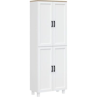 Gabinete de Cocina Blanco Homcom con Estantes Ajustables - Solución de Almacenamiento Gabinete de Cocina Blanco Homcom con Estantes Ajustables - Solución de Almacenamiento