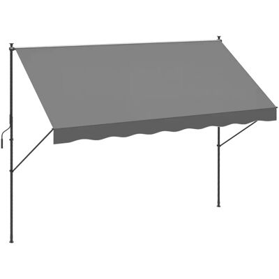 Toldo Retráctil Manual Outsunny - 300x175x210cm, Ajustable, UV40+, Gris Toldo Retráctil Manual Outsunny - 300x175x210cm, Ajustable, UV40+, Gris