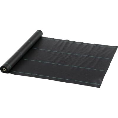 Malla de jardín Outsunny - 1x100m Barrera contra malezas - Negro Malla de jardín Outsunny - 1x100m Barrera contra malezas - Negro