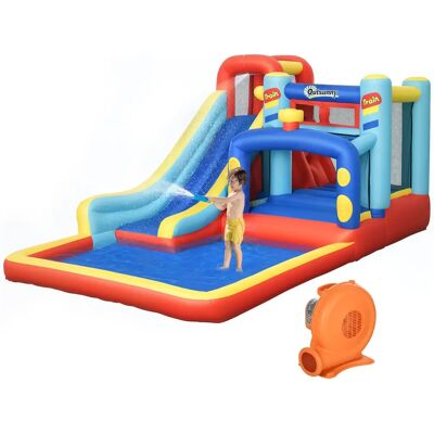 Castillo Hinchable Outsunny - Zona de Juegos para Niños - Inflado Rápido y Seguro Castillo Hinchable Outsunny - Zona de Juegos para Niños - Inflado Rápido y Seguro