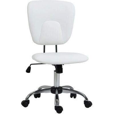 Silla de Oficina Blanca Vinsetto con Altura Ajustable y Función de Inclinación - Muebles de Oficina Silla de Oficina Blanca Vinsetto con Altura Ajustable y Función de Inclinación - Muebles de Oficina
