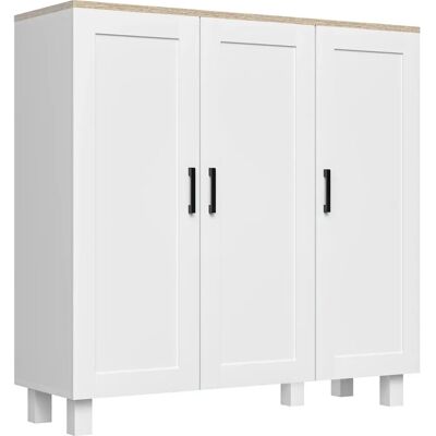 HOMCOM Estilo Nórdico Aparador con Estantes Ajustables - 90x30x90cm HOMCOM Estilo Nórdico Aparador con Estantes Ajustables - 90x30x90cm