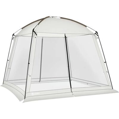 Tienda de jardín Outsunny 3x3 m para 6-8 personas con protección UV50+ y bolsa de transporte Tienda de jardín Outsunny 3x3 m para 6-8 personas con protección UV50+ y bolsa de transporte