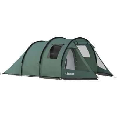 Tienda de campaña túnel Outsunny para 3-4 personas - Impermeable UV30+ - 475x264x172cm Tienda de campaña túnel Outsunny para 3-4 personas - Impermeable UV30+ - 475x264x172cm