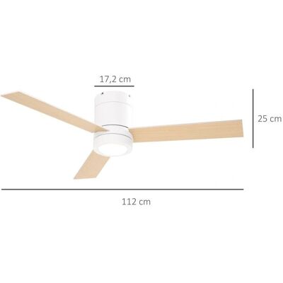 Homcom Ventilador de Techo Blanco 48W con Luz LED y Mando a Distancia Homcom Ventilador de Techo Blanco 48W con Luz LED y Mando a Distancia