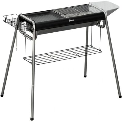 Barbacoa de Carbón Portátil Outsunny con Parrilla de Acero Inoxidable - Ideal para Camping Barbacoa de Carbón Portátil Outsunny con Parrilla de Acero Inoxidable - Ideal para Camping