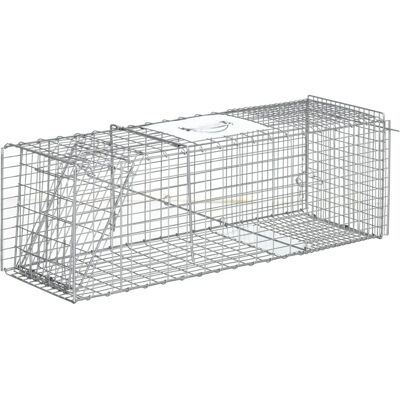 Trampa para Animales Vida de Outsunny - Jaula Plegable en Acero para Animales Pequeños Trampa para Animales Vida de Outsunny - Jaula Plegable en Acero para Animales Pequeños