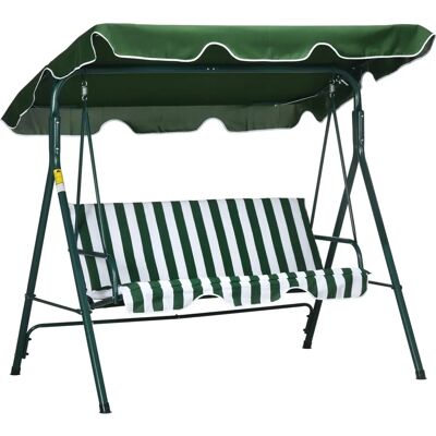Columpio de Jardín Outsunny - Techo Ajustable, 3 Plazas Columpio de Jardín Outsunny - Techo Ajustable, 3 Plazas
