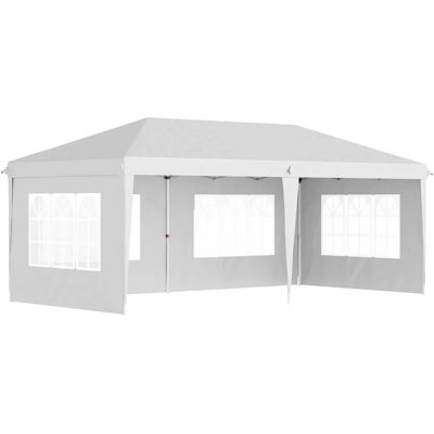 Tenda de jardim dobrável Outsunny 6x3m com laterais removíveis - Resistente UV Tenda de jardim dobrável Outsunny 6x3m com laterais removíveis - Resistente UV