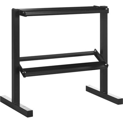 Soporte para Mancuernas de Acero SPORTNOW - 2 Niveles, 270kg Soporte para Mancuernas de Acero SPORTNOW - 2 Niveles, 270kg