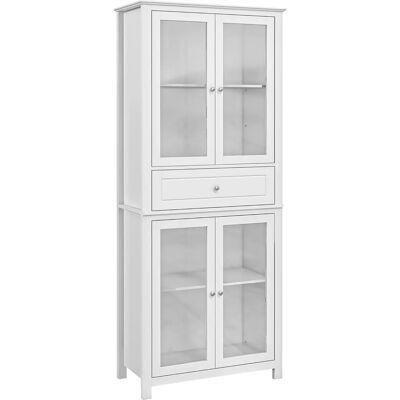 Vitrina blanca Homcom para cocina - 74x35.5x181.5 cm Vitrina blanca Homcom para cocina - 74x35.5x181.5 cm
