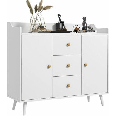 Homcom Aparador Modern - 90x32x80 cm Gabinete Blanco Homcom Aparador Modern - 90x32x80 cm Gabinete Blanco