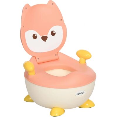 Orinal Rosa de ZONEKIZ en Forma de Zorro para Niños - Estable, Portátil, Fácil de Limpiar Orinal Rosa de ZONEKIZ en Forma de Zorro para Niños - Estable, Portátil, Fácil de Limpiar