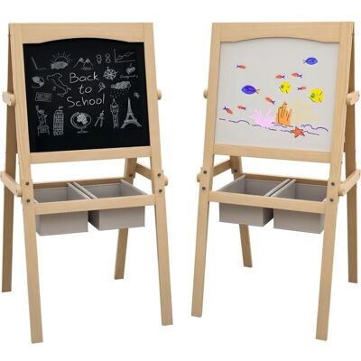 Caballetes para niños AIYAPLAY - 3 en 1 Pizarra, Tablero y Papel - Madera Natural Caballetes para niños AIYAPLAY - 3 en 1 Pizarra, Tablero y Papel - Madera Natural
