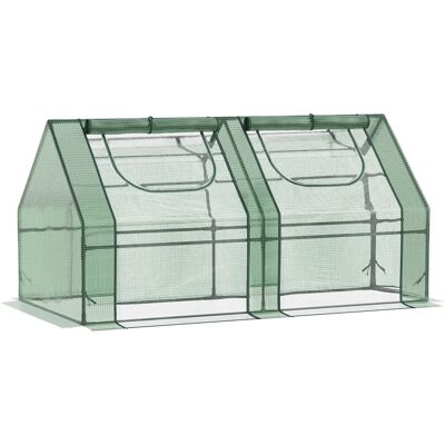 Invernadero Pequeño Outsunny - Acero, Doble Cubierta, Ventilado - 180x90x90cm Invernadero Pequeño Outsunny - Acero, Doble Cubierta, Ventilado - 180x90x90cm