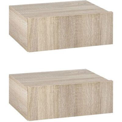 Conjunto de 2 mesitas flotantes Homcom - Diseño moderno Conjunto de 2 mesitas flotantes Homcom - Diseño moderno
