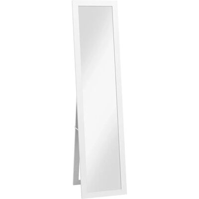 Espelho de Corpo Inteiro HOMCOM - Espelho Retangular Branco para Piso ou Parede Espelho de Corpo Inteiro HOMCOM - Espelho Retangular Branco para Piso ou Parede